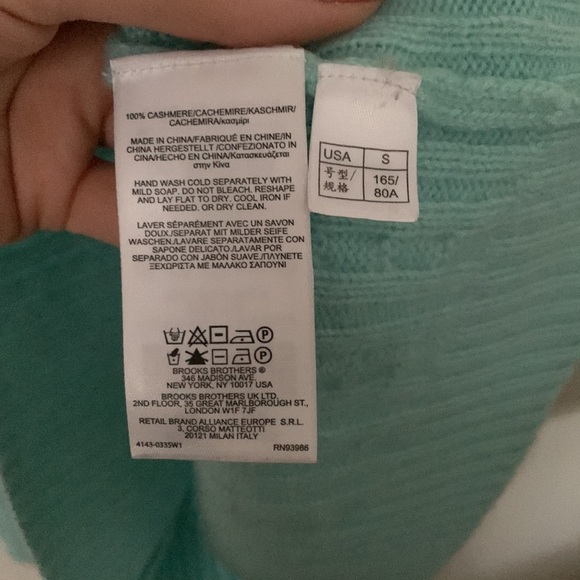 Brooks Brothers Mint “346” Pure Cashmere Sweater - Picture 4 of 4